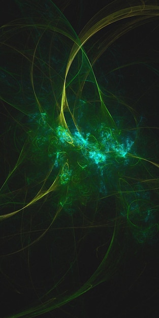 Rendering 3D d'un fond fractal abstrait et multicolore