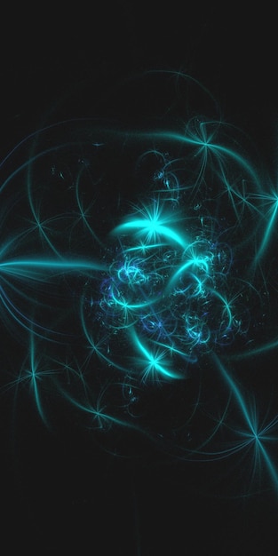 Rendering 3D d'un fond fractal abstrait et multicolore