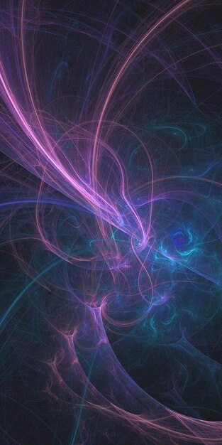 Rendering 3D d'un fond fractal abstrait et multicolore