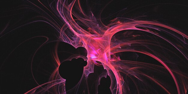 Rendering 3D d'un fond fractal abstrait et multicolore