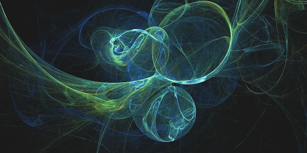 Rendering 3D d'un fond fractal abstrait et multicolore