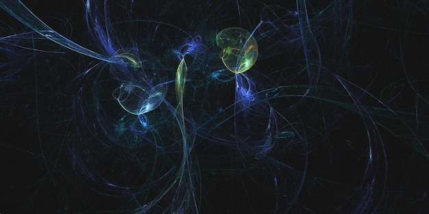 Rendering 3D d'un fond fractal abstrait et multicolore