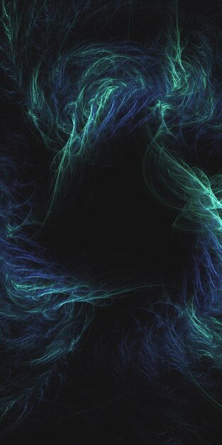 Rendering 3D d'un fond fractal abstrait et multicolore
