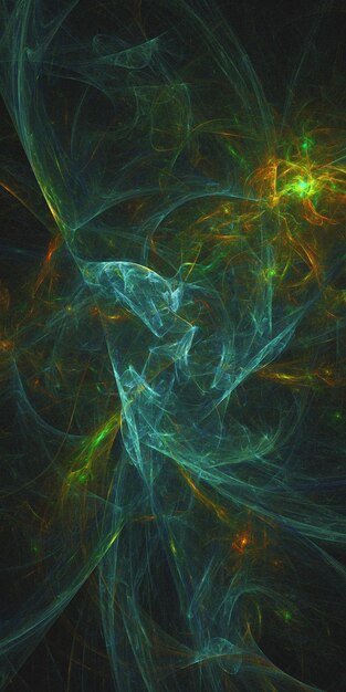 Rendering 3D d'un fond fractal abstrait et multicolore