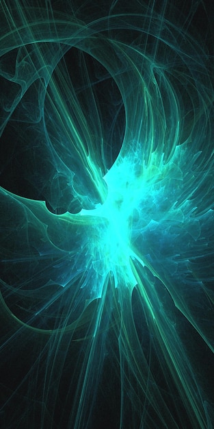 Rendering 3D d'un fond fractal abstrait et multicolore