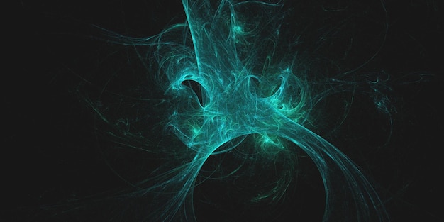 Rendering 3D d'un fond fractal abstrait et multicolore