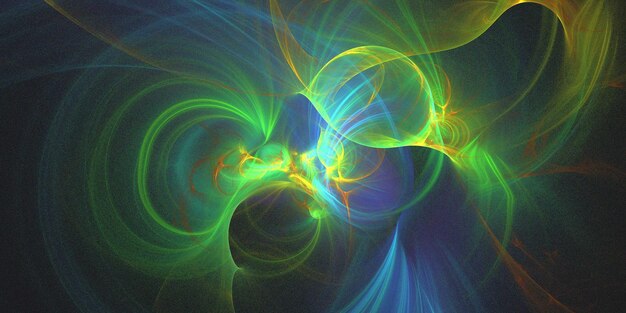 Rendering 3D d'un fond fractal abstrait et multicolore