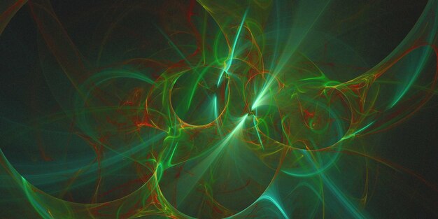 Rendering 3D d'un fond fractal abstrait et multicolore