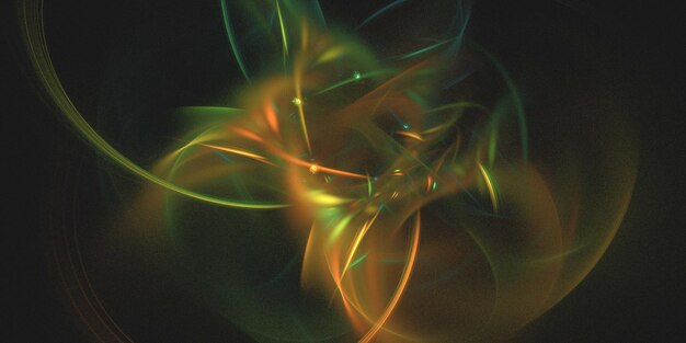 Rendering 3D d'un fond fractal abstrait et multicolore