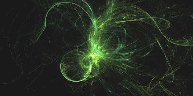 Rendering 3D d'un fond fractal abstrait et multicolore