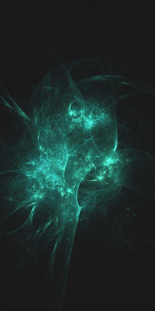 Rendering 3D d'un fond fractal abstrait et multicolore
