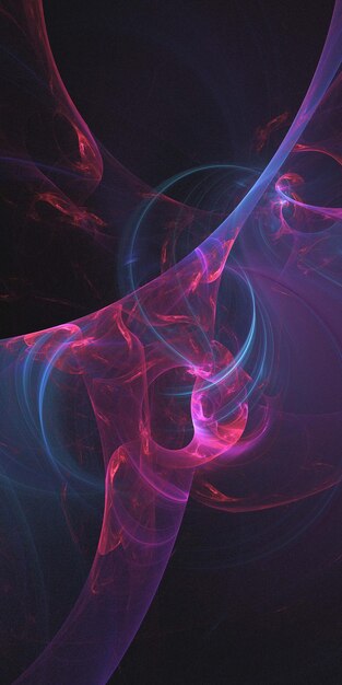 Rendering 3D d'un fond fractal abstrait et multicolore