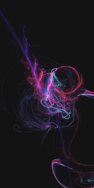 Rendering 3D d'un fond fractal abstrait et multicolore