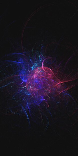 Rendering 3D d'un fond fractal abstrait et multicolore