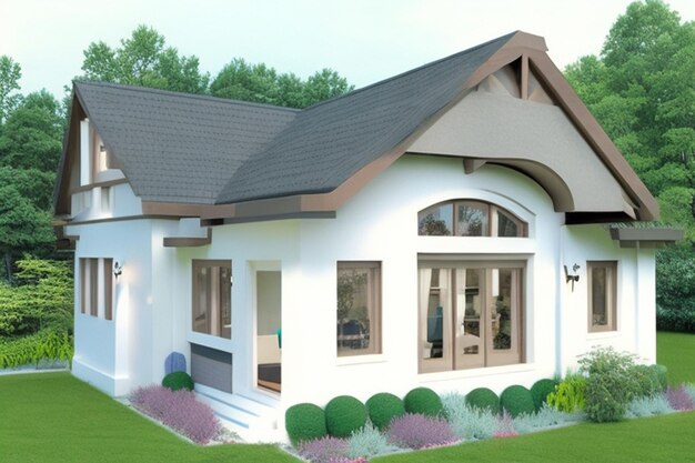 Rendering 3D d'un modèle de maison