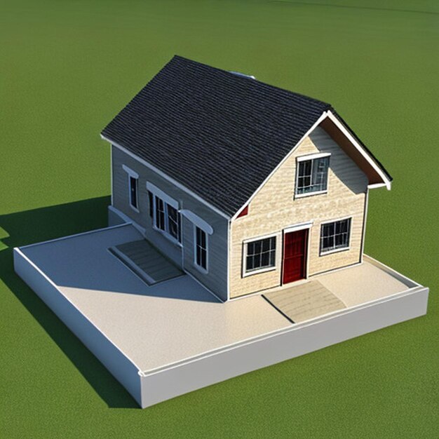 Photo rendering 3d d'un modèle de maison