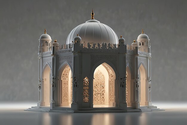 Photo rendering 3d de la mosquée