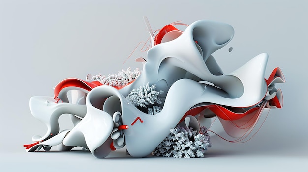 Rendering 3D d'un produit organique abstrait