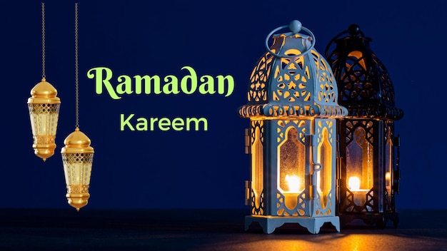 Rendering 3D réaliste de l'arrière-plan du Ramadan