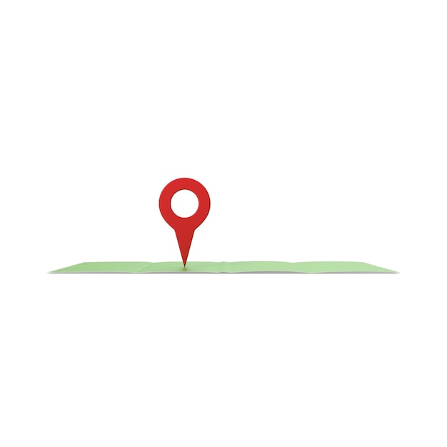 Rendering 3D réaliste Carte de localisation pin pointeur GPS marqueurs rouges cartes de symbole de localisation GPS navigation