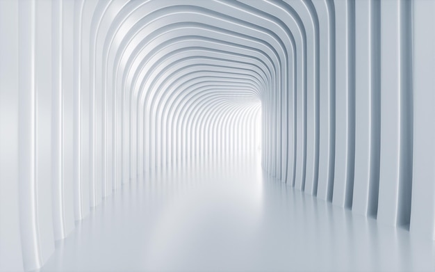 Rendering d'architecture futuriste abstraite en 3D