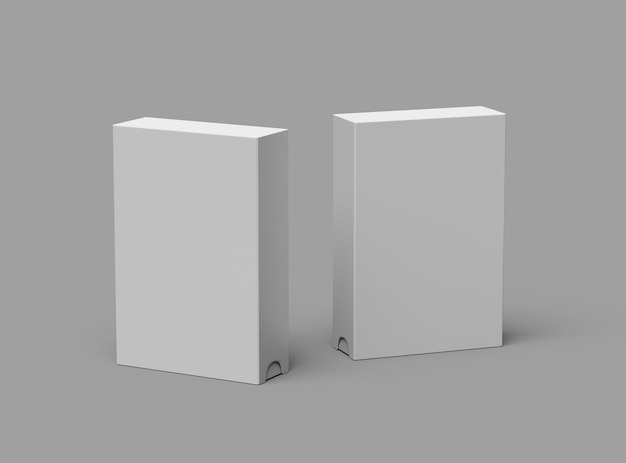 Rendering d'une boîte à tiroirs coulissante rectangulaire sur un fond clair