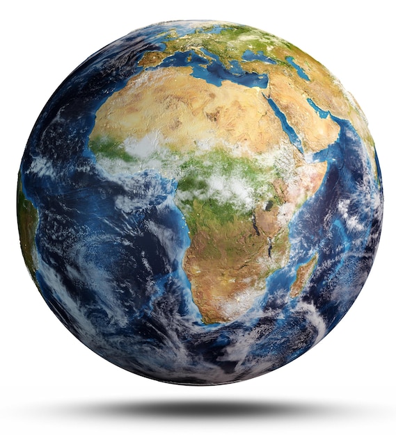 Rendering de la carte du monde en 3D