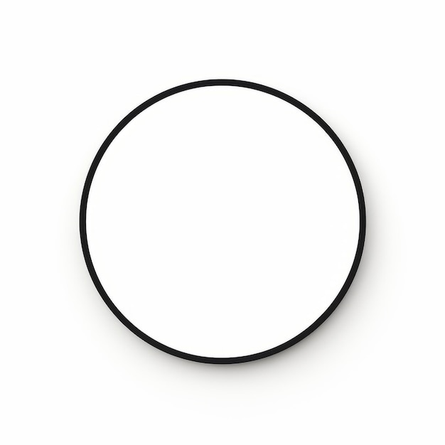 Photo rendering photoréaliste d'un cercle blanc avec une bordure noire