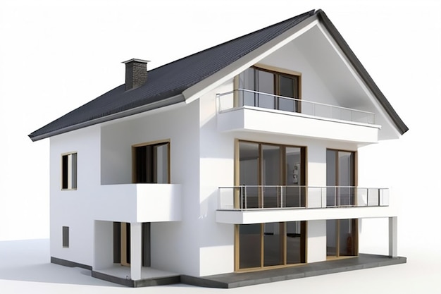 Photo rendering de la section transversale de la maison 3d