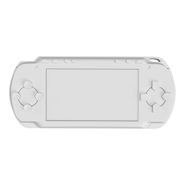 Renderisation 3D de la console de jeu sur fond blanc