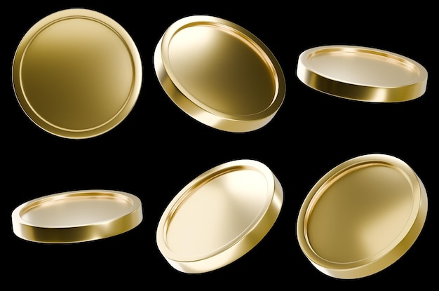 Rendeur 3D de pièces d'or
