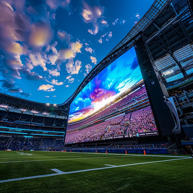 Rendre 3d soirée de stade vide sans gens