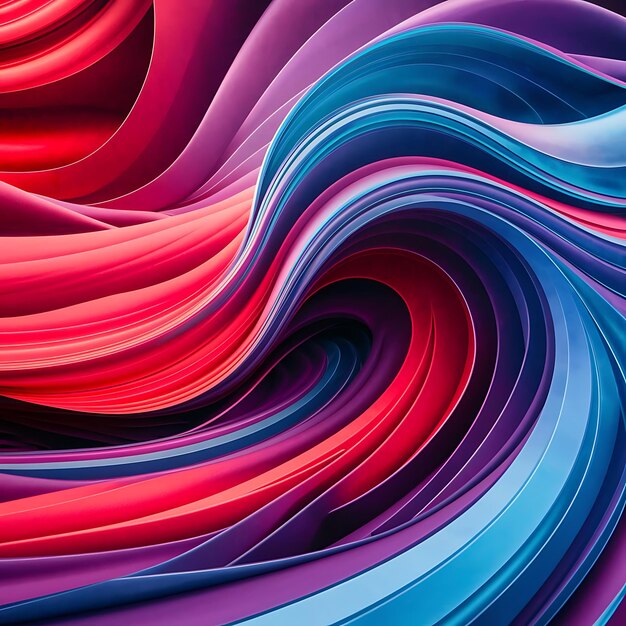 Rendre un motif abstrait en 3D de couleurs tourbillonnantes