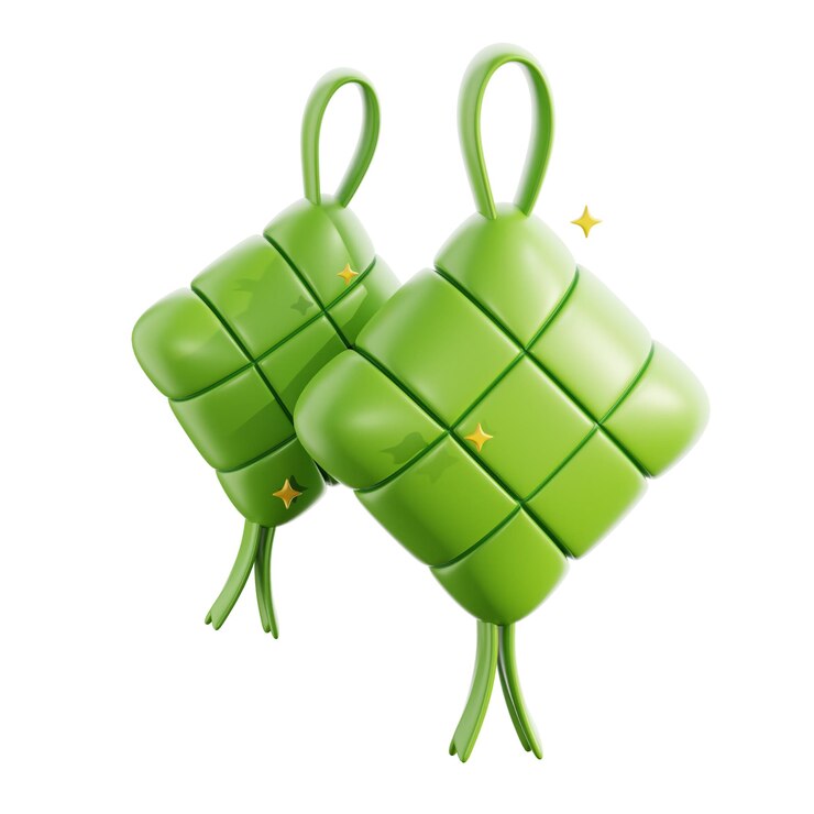 Photo rendreur d'illustration d'icône isolée 3d ketupat
