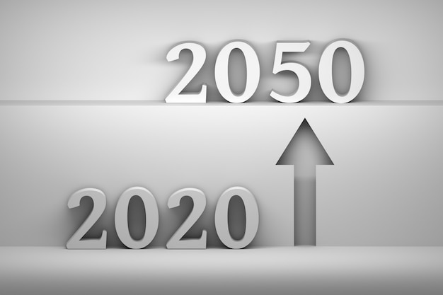 Rendu 3D de 2020 et 2050 ans