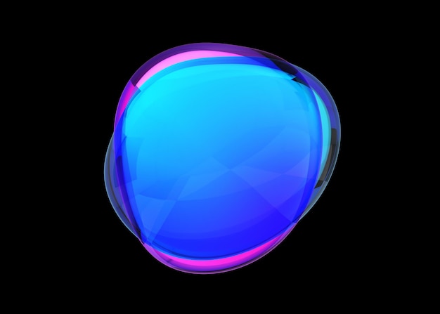 Rendu 3d abstrait design de fond moderne en forme de bulle colorée