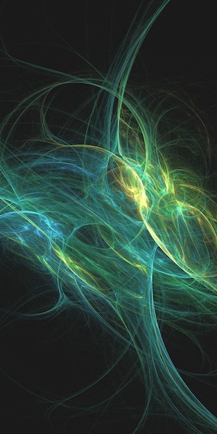 Rendu 3D abstrait fond fractal multicolore