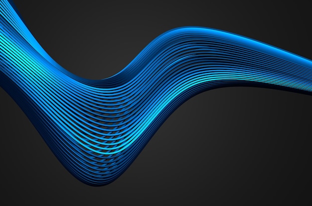 Rendu 3d abstrait de la structure métallique de haute technologie