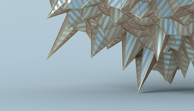 Rendu 3D abstrait de la surface polygonale