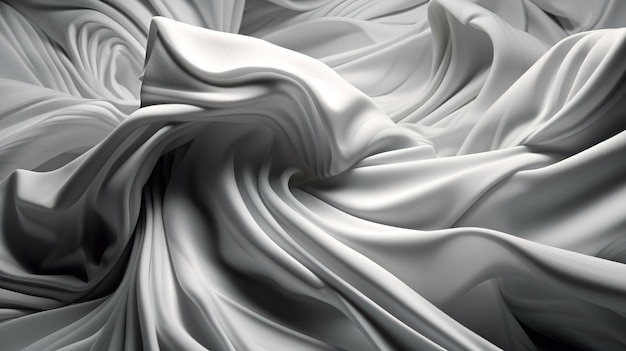 Rendu 3d abstrait avec textile plié Generative Ai