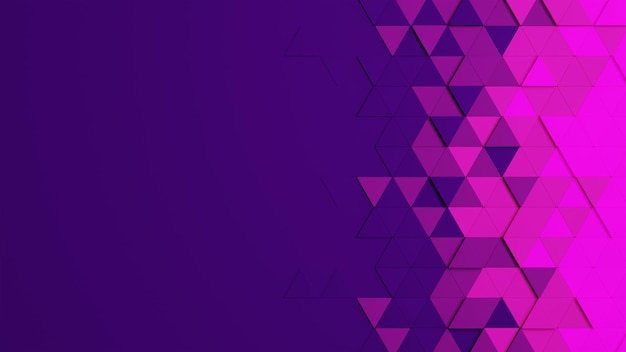 rendu 3d abstrait triangle violet foncé