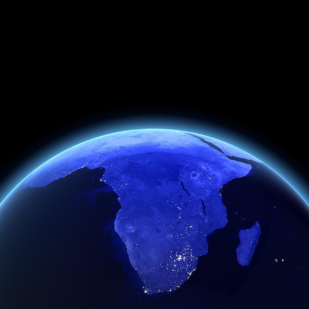 Rendu 3d de l'Afrique