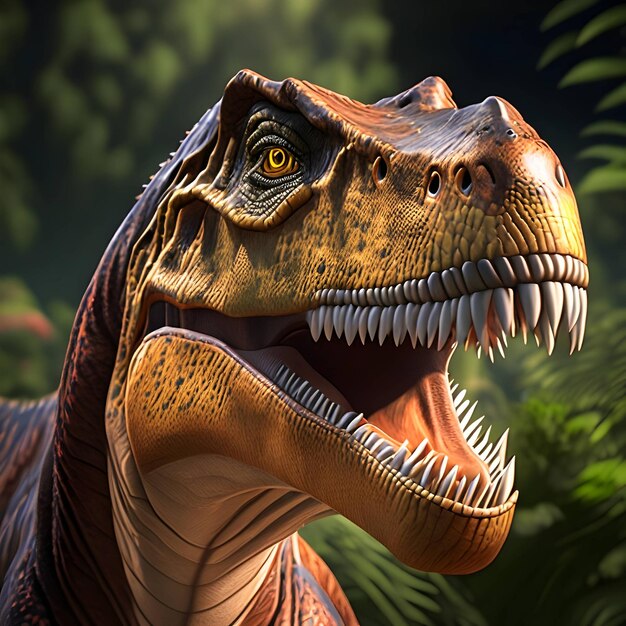 Rendu 3D Allosaurus Animal AI Génératif