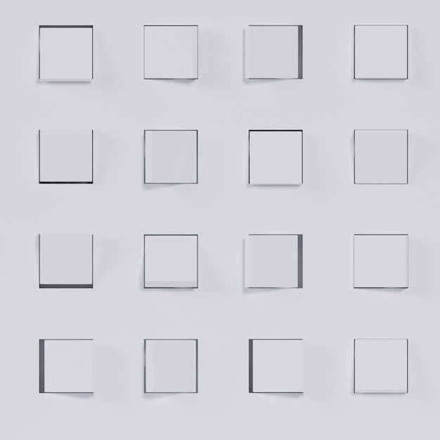 rendu 3D de l'arrière-plan des cubes