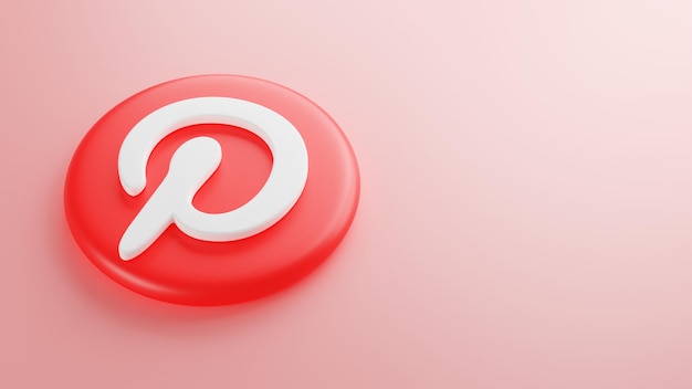 Rendu 3d d'arrière-plan Pinterest