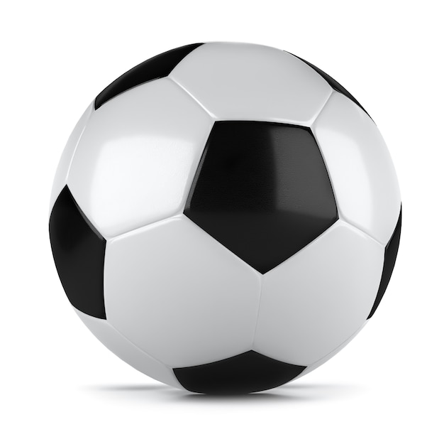 Rendu 3D d'un ballon de football classique