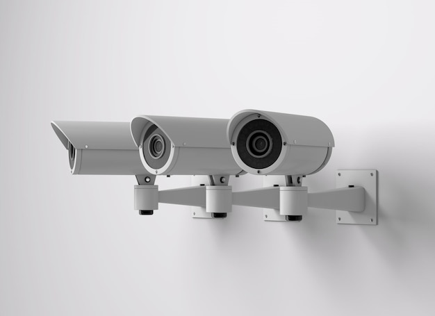 Rendu 3D de la caméra de sécurité CCTV de surveillance