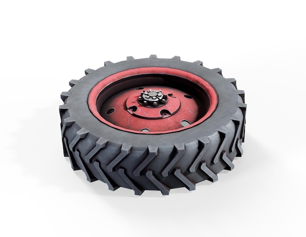 Rendu 3D de camion ou de Jeep Wheel isolé sur fond noir