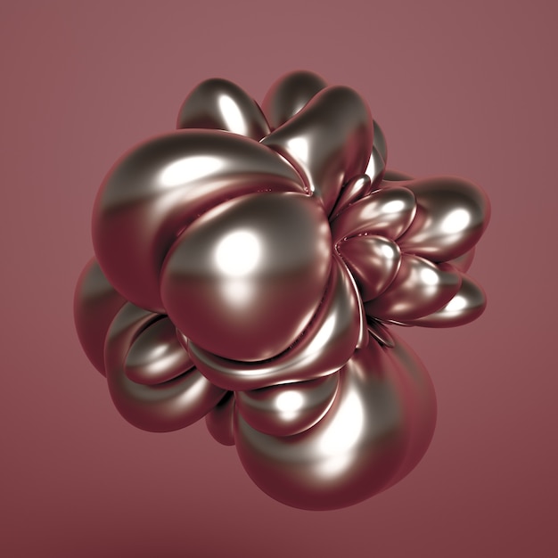 Rendu 3D d'une composition réaliste. Sphères volantes, tori, tubes, cônes et cristaux en mouvement.Beau minimalisme de fond d'abstraction. Illustration 3D, rendu 3D.