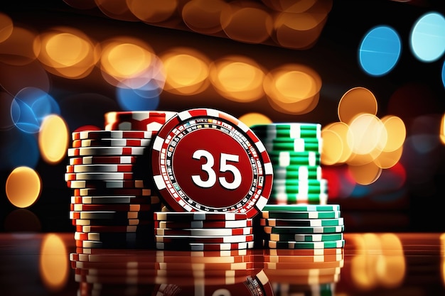 Rendu 3D de conception de concept de jeu de fond de casino